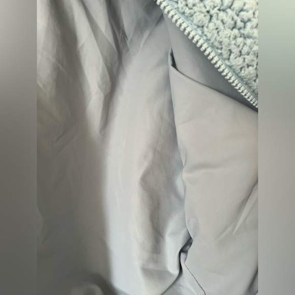 UO Willow Fuzzy Blue Drawstring Teddy Jacket - Picture 5 of 16